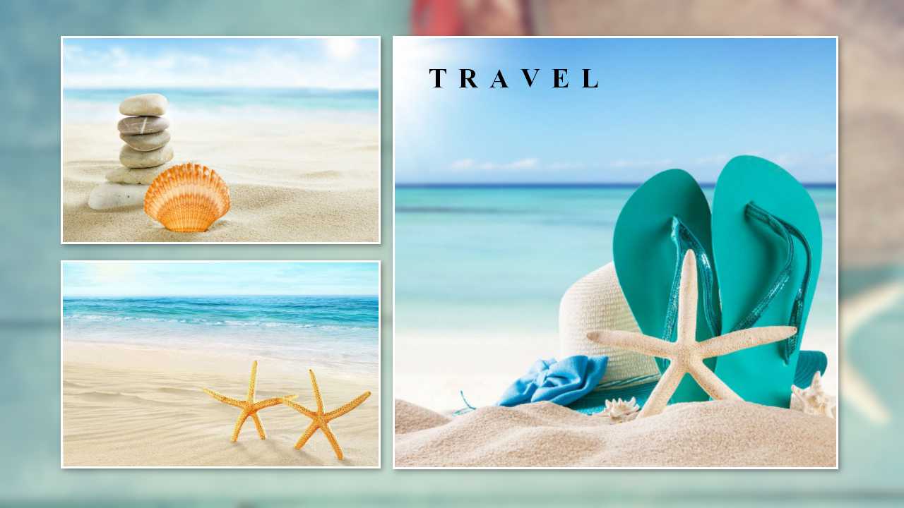 美丽的海边风景PPT模板下载