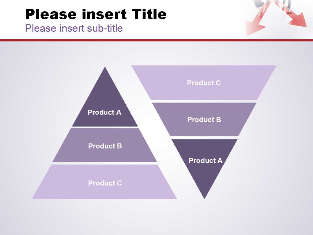 立体红色箭头PPT模板免费下载