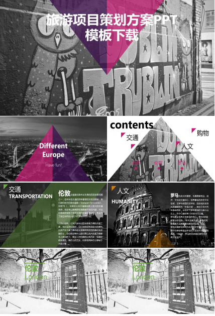 旅游项目策划方案PPT模板下载