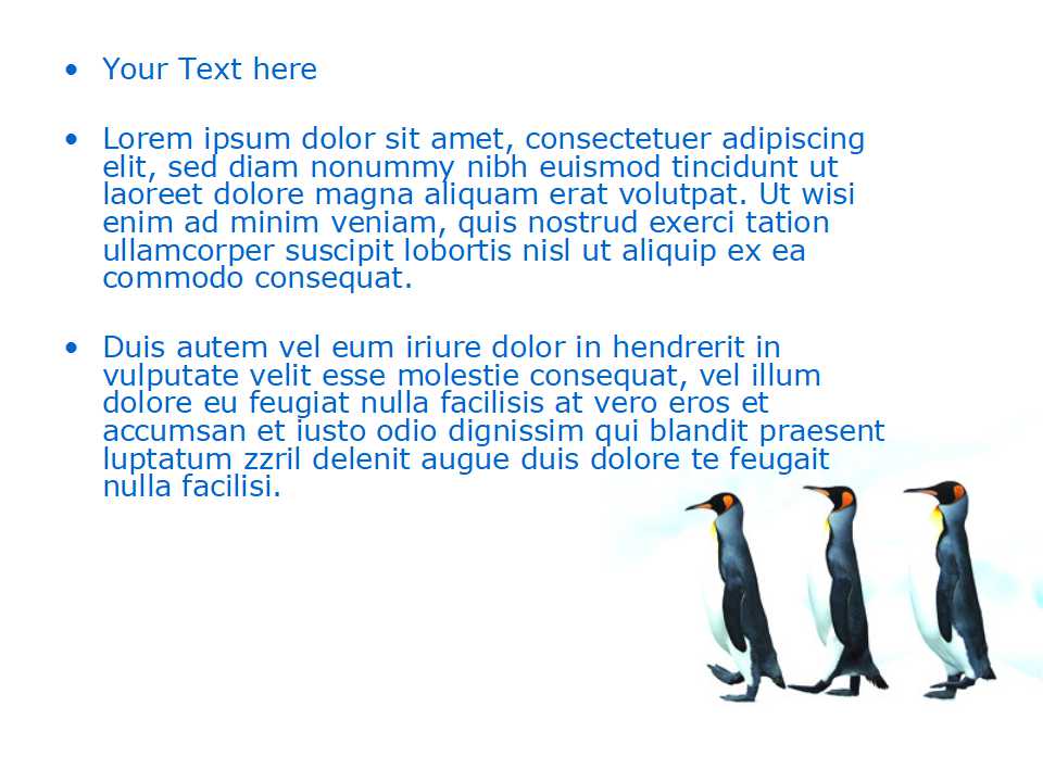linux企鹅背景的幻灯片PPT模版