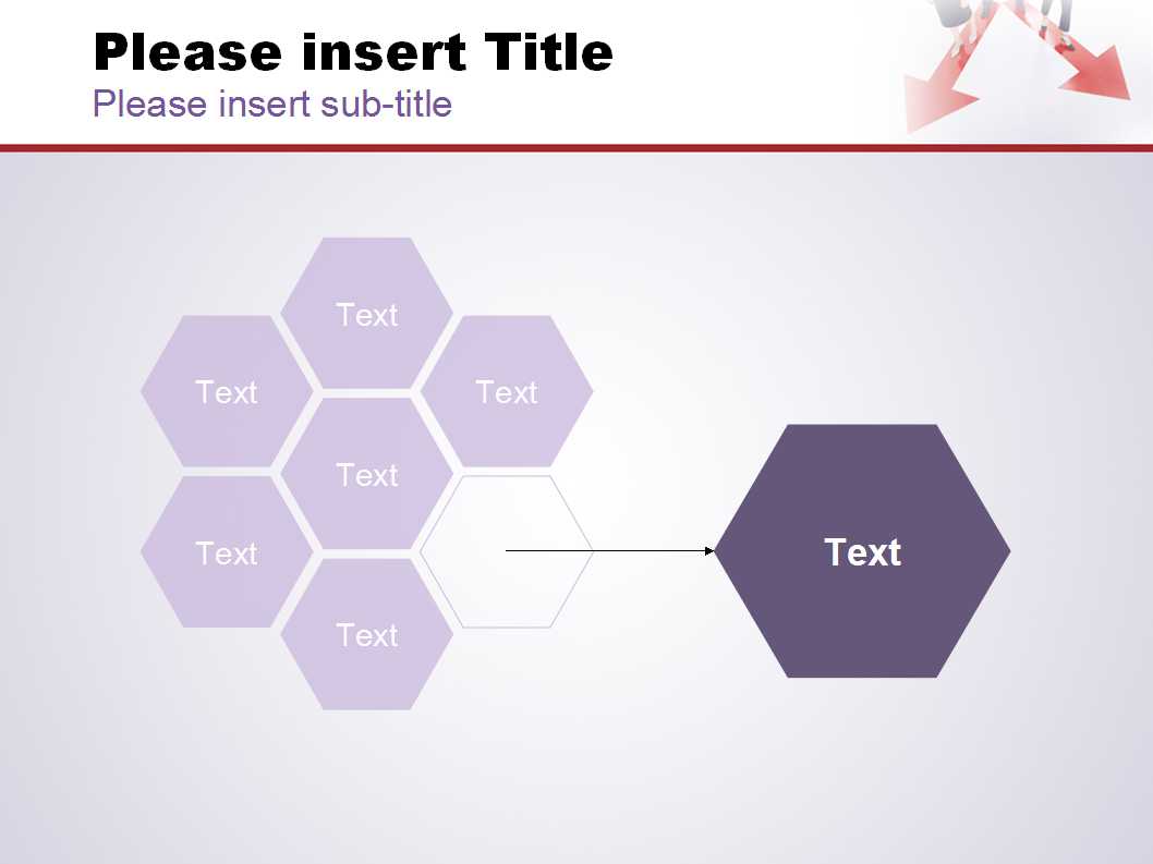 立体红色箭头PPT模板免费下载