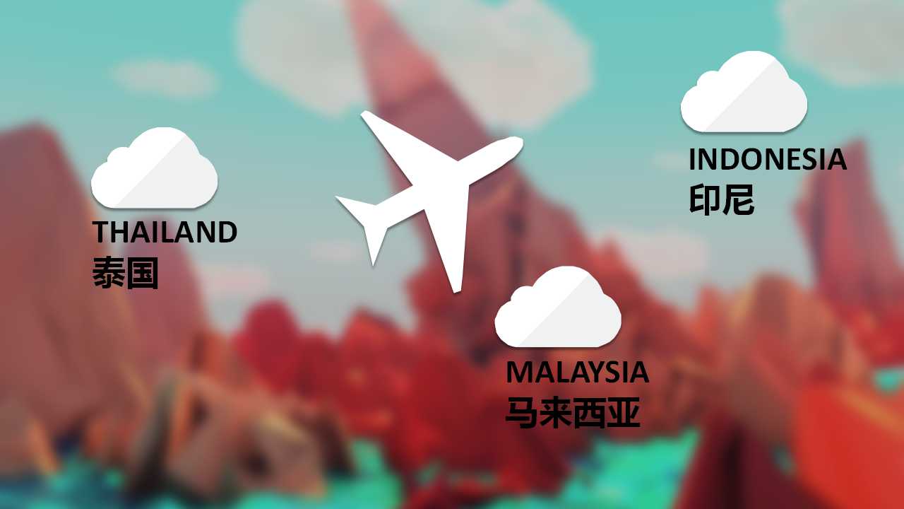 素描手绘旅游旅行主题PPT模板