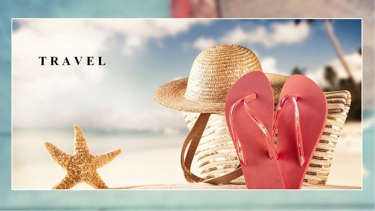 贝壳背景-自然风景PPT模板