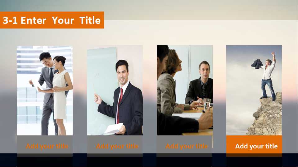 白色的玻璃背景PPT模板