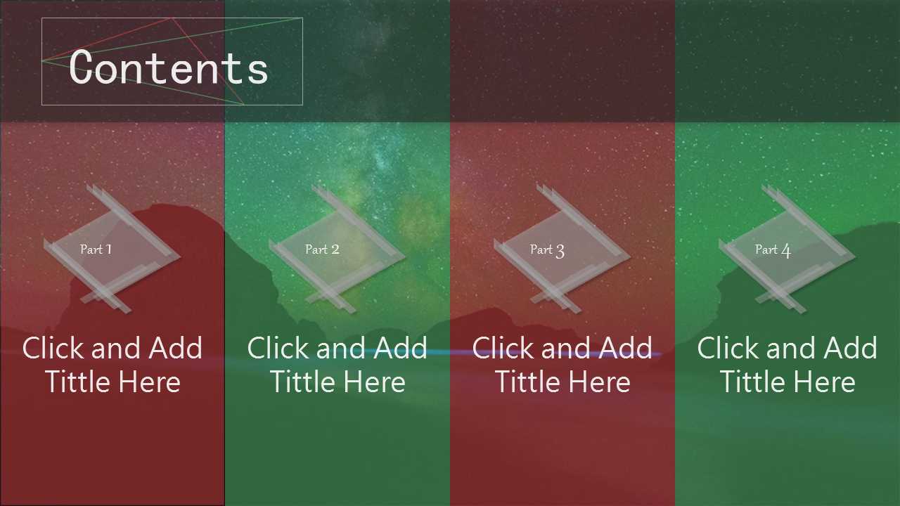 PPT模版-好玩的沙滩风景