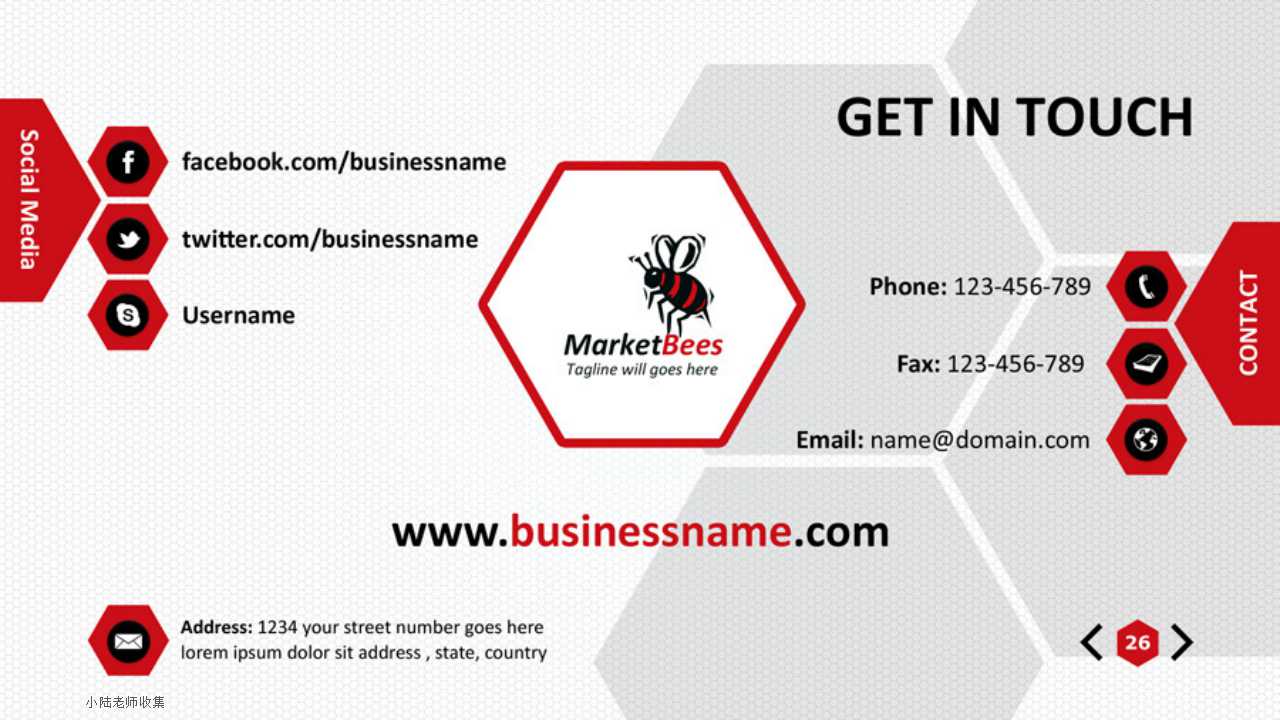 动漫卡通蜜蜂PPT模板免费下载