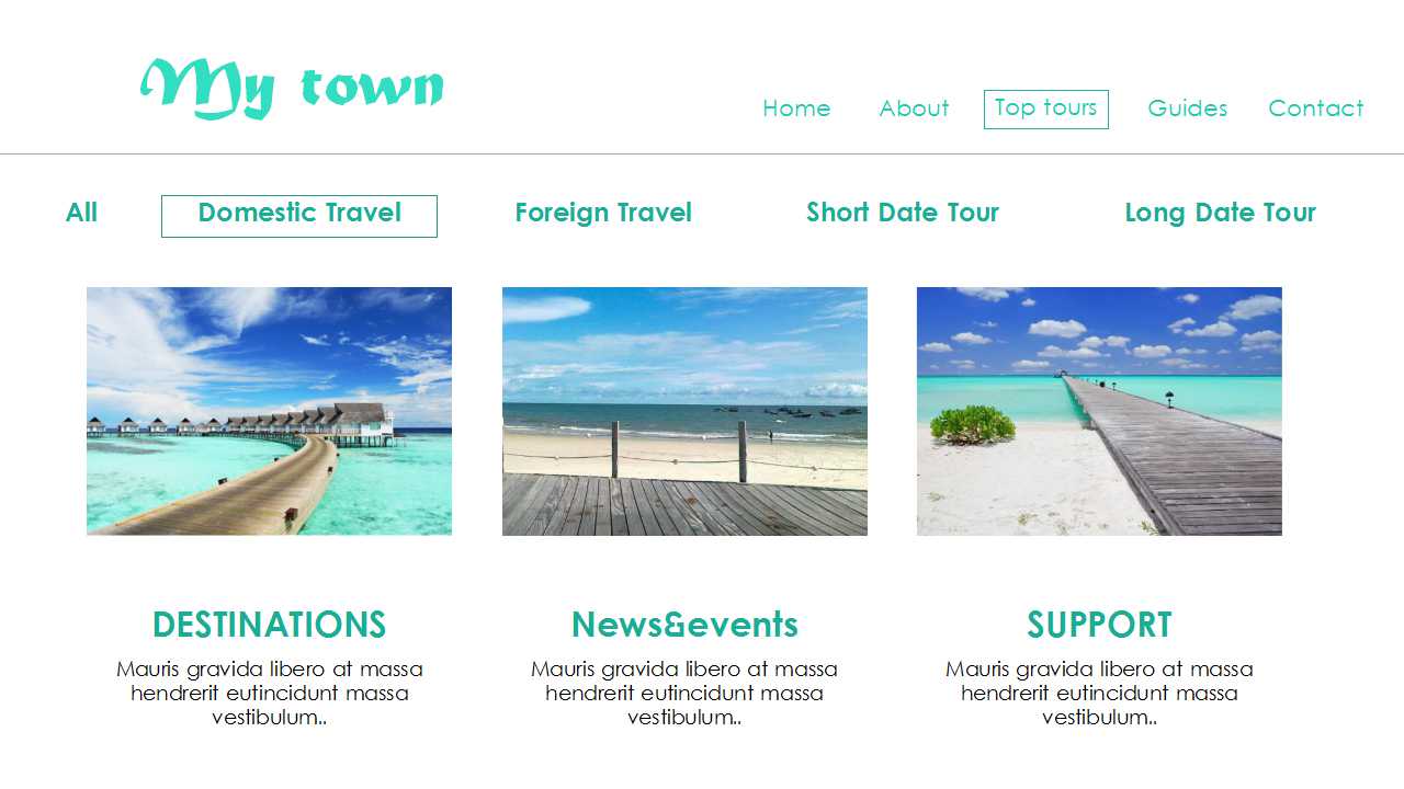网页风格景点景区介绍PPT模板