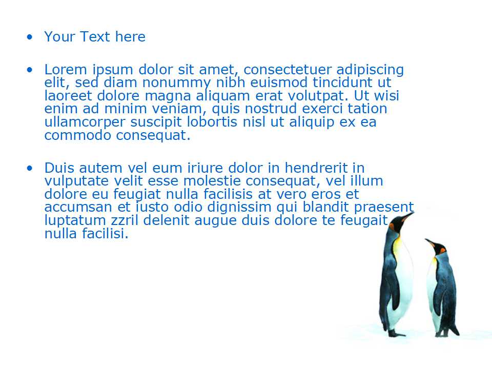 linux企鹅背景的幻灯片PPT模版