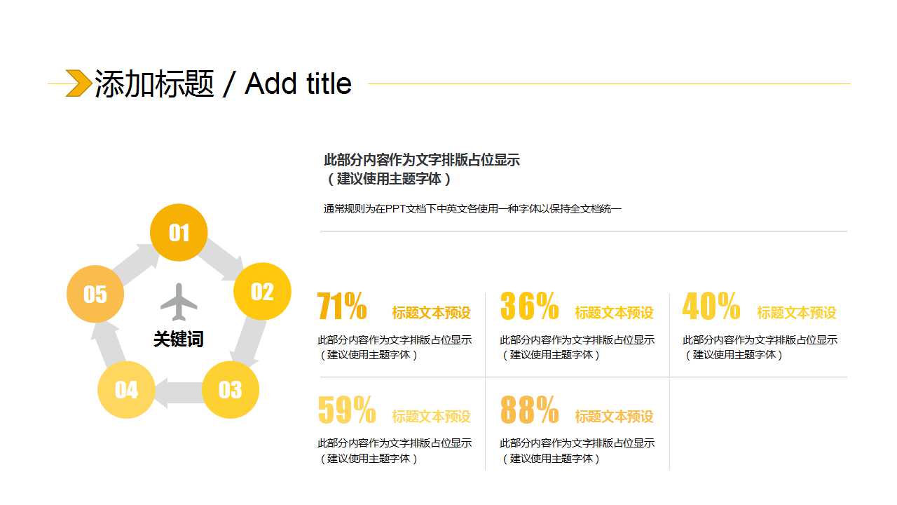 简约三角形工作报告PPT模板