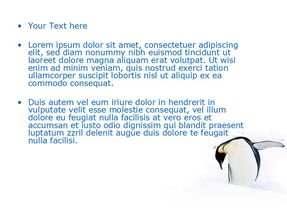 linux企鹅背景的幻灯片PPT模版