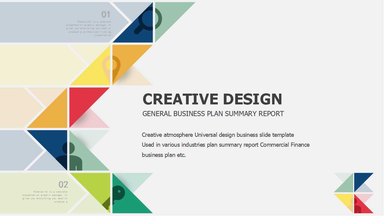 国外-彩色图形PPT模板