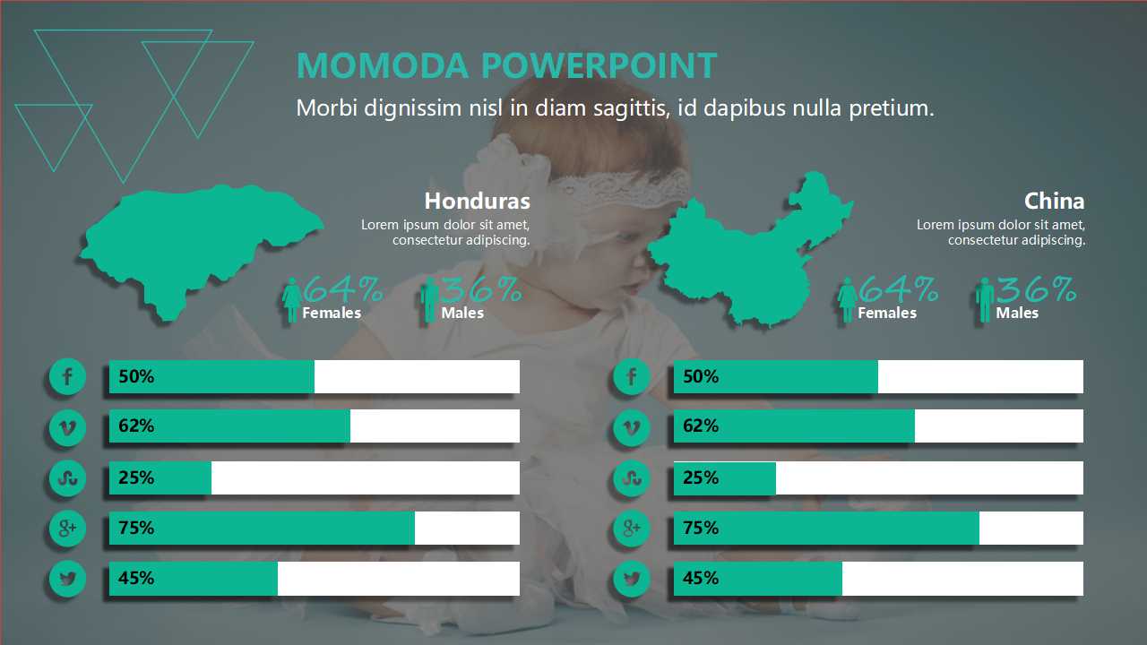 芭蕾婴儿PPT背景幻灯片下载