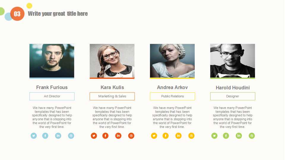 卡通PPT模板-彩色气泡图片