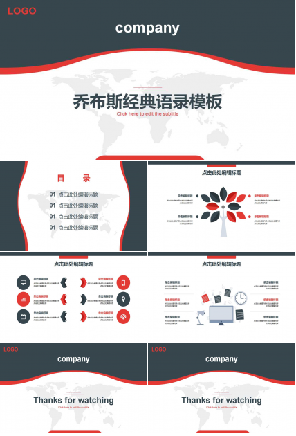 乔布斯经典语录PPT模板