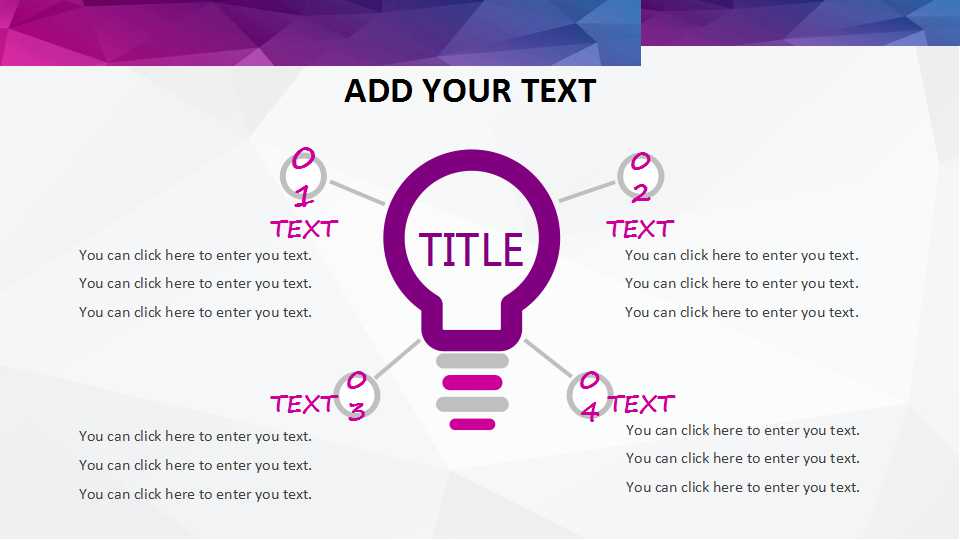 紫色绚丽主题PPT模板