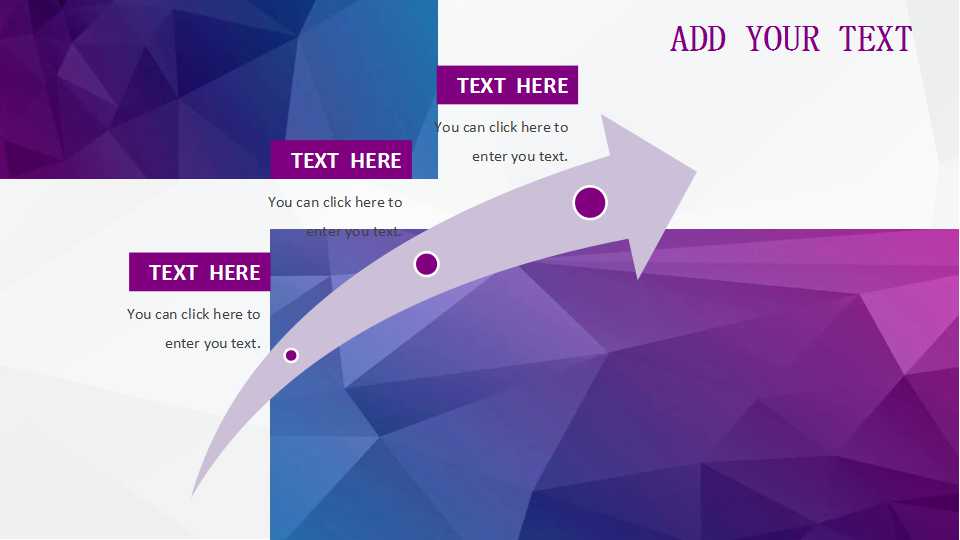 紫色背景多边形类幻灯片模板