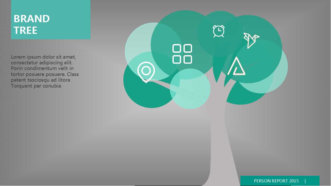 圆环背景简介创意清新PPT模板下载