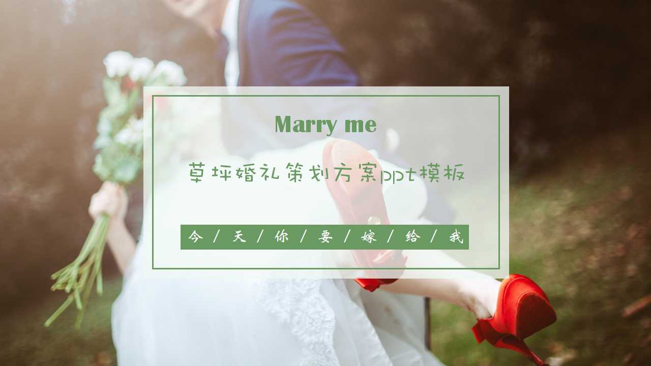 草坪婚礼策划方案ppt模板