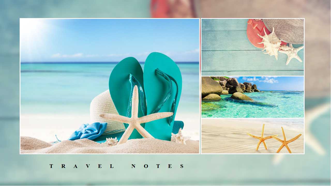 旅行日记风景PPT模板