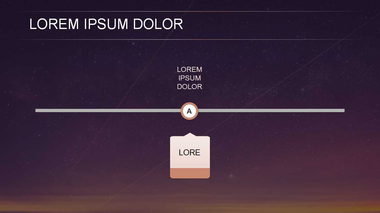 紫色星空背景ios风格简洁商务PPT模板下载