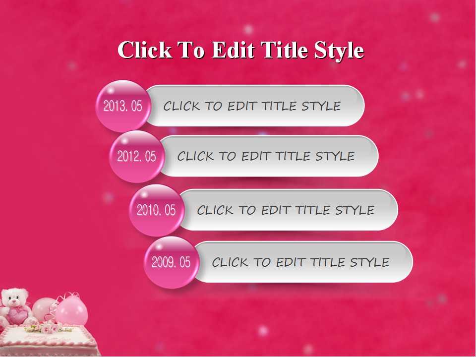 动态生日蛋糕PPT动画背景的生日快乐幻灯片模板