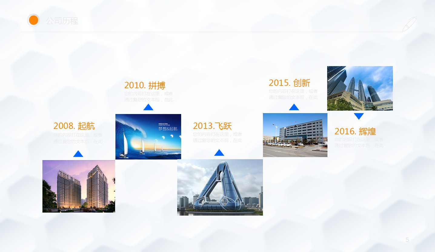 白色背景图片PPT模板