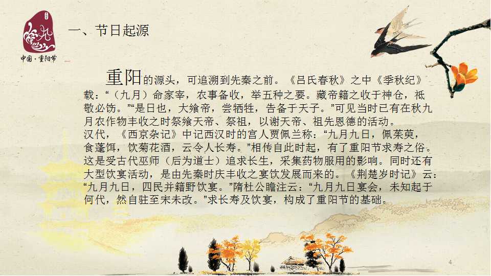 九九重阳节敬老ppt模板