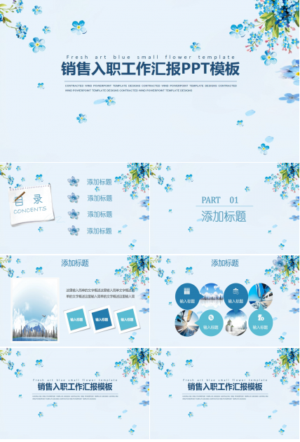 销售入职工作汇报ppt模板