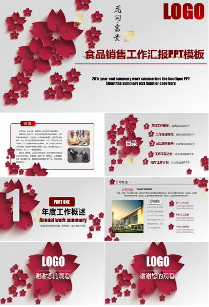 食品销售工作汇报ppt模板