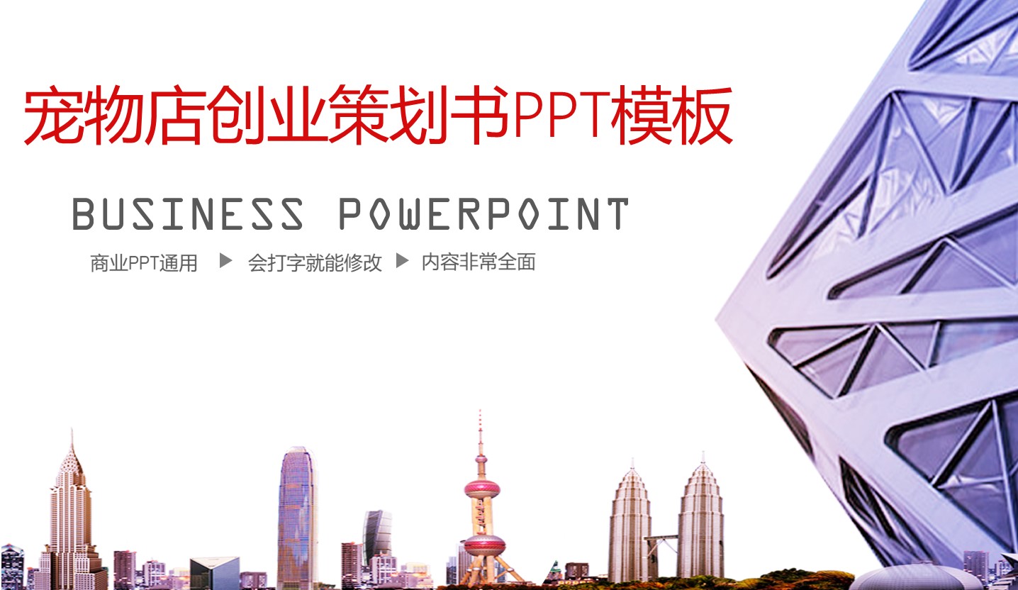 宠物店创业策划书ppt模板