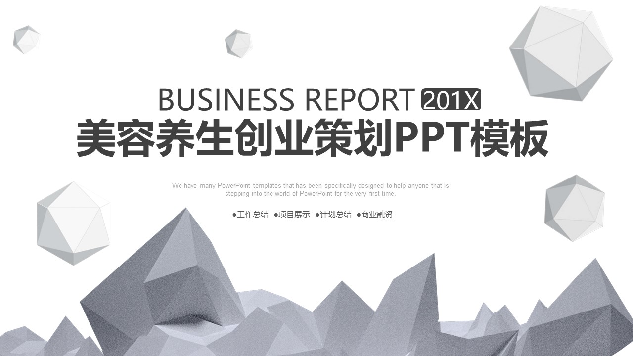 美容养生创业策划ppt模板