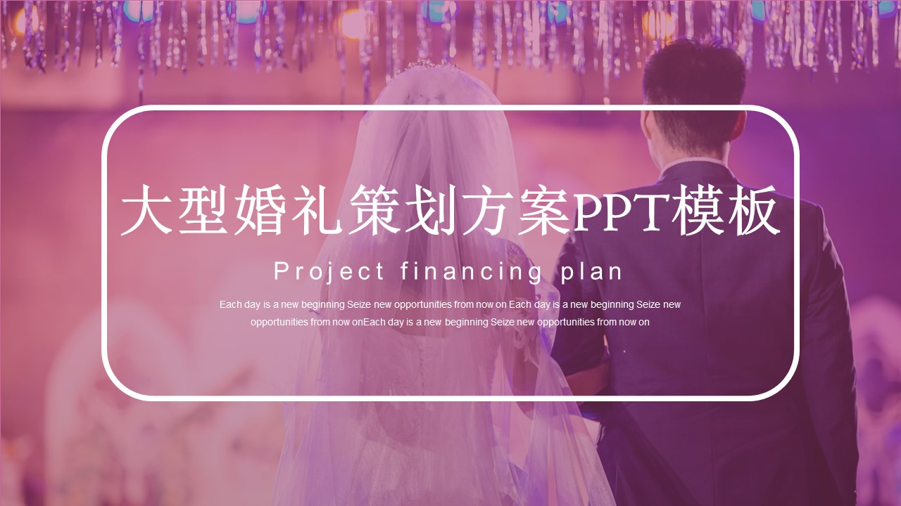 大型婚礼策划方案ppt模板