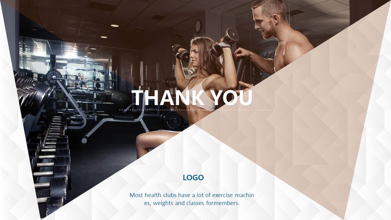 欧美风健身房宣传ppt模板