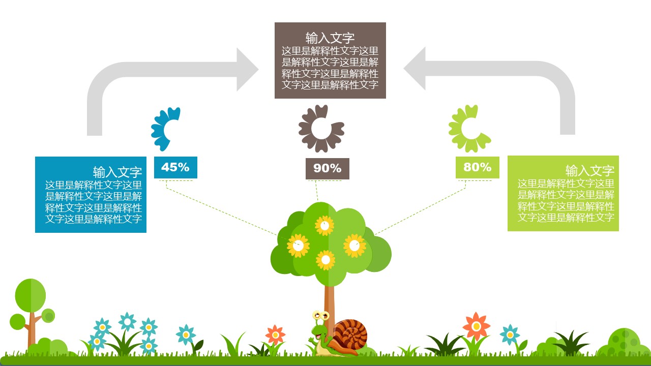 动物卡通图案ppt模板