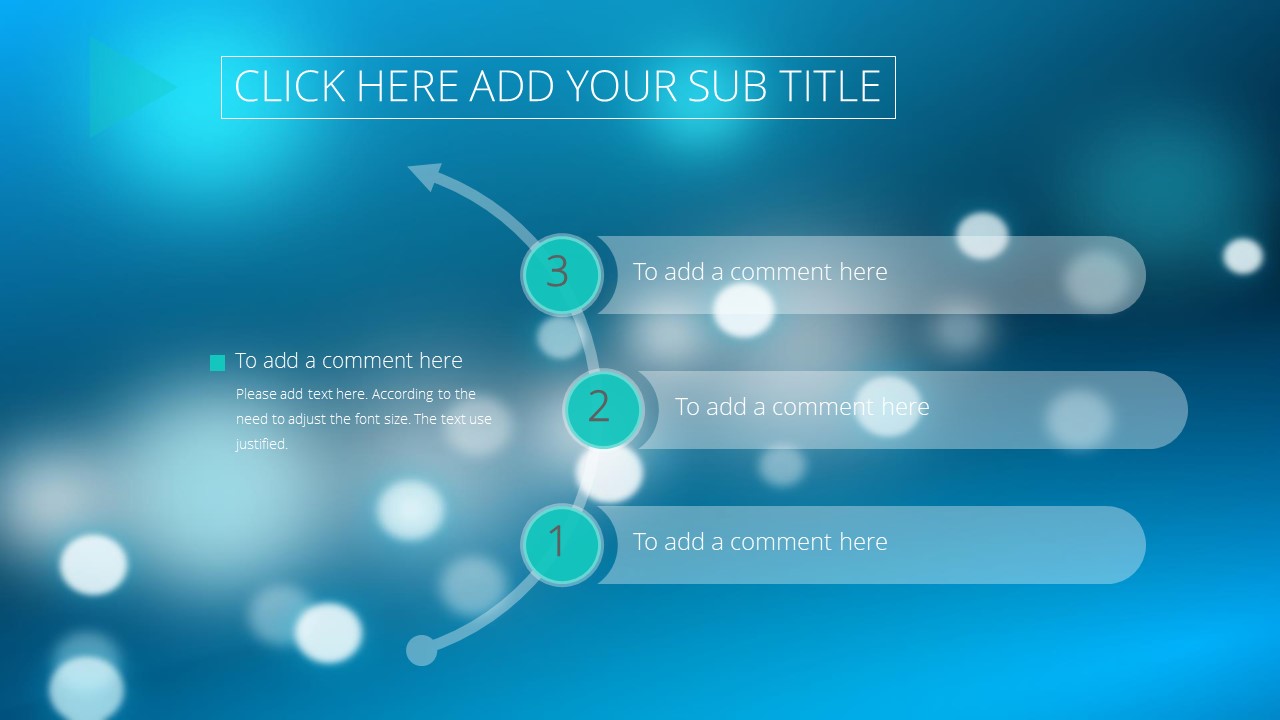 蓝色简洁图形ppt模板