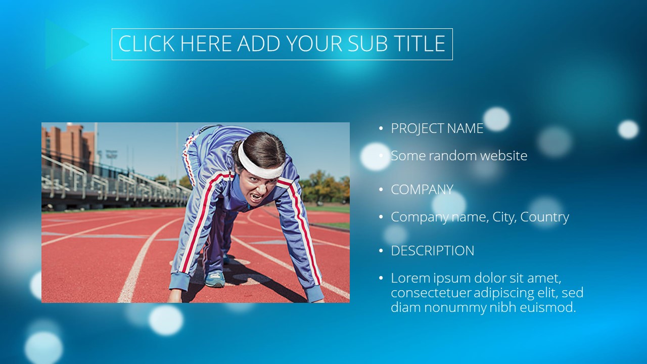 蓝色简洁图形ppt模板