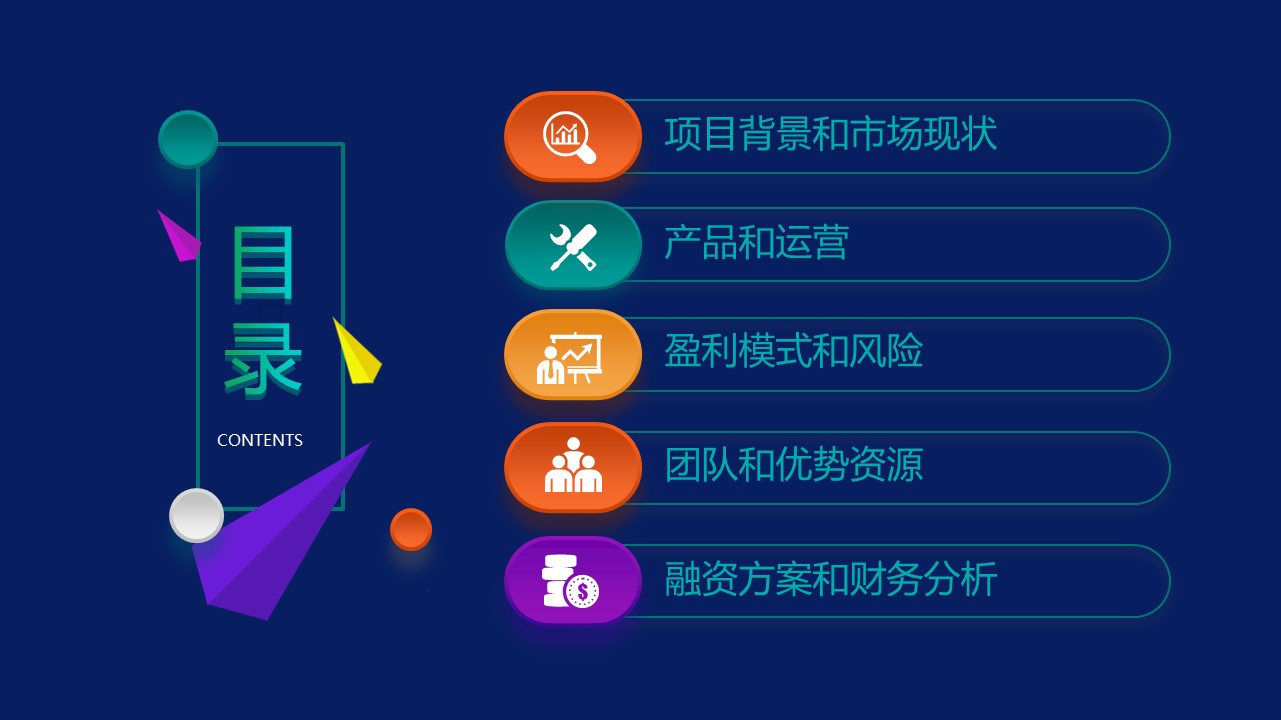 蓝色科技商务ppt模板