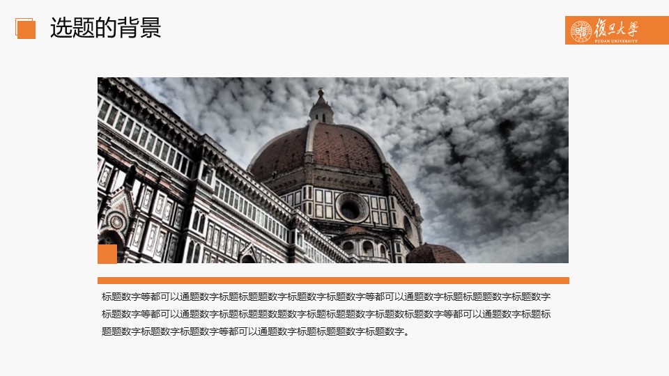 复旦大学开题报告ppt模板