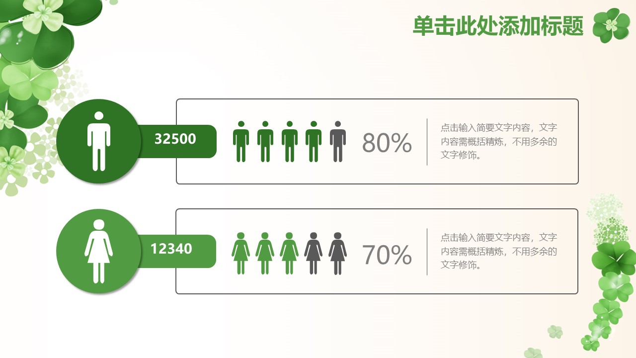 文艺小清新花卉ppt模板