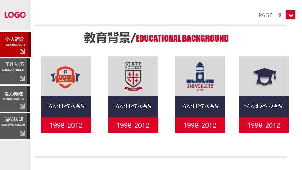 金融类求职简历ppt模板