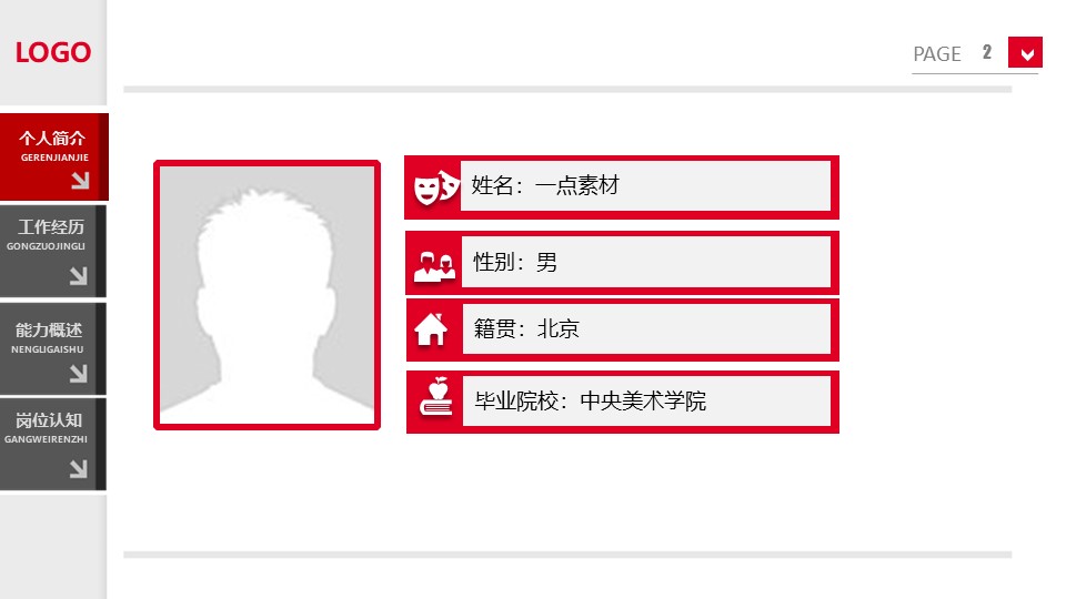 金融类求职简历ppt模板