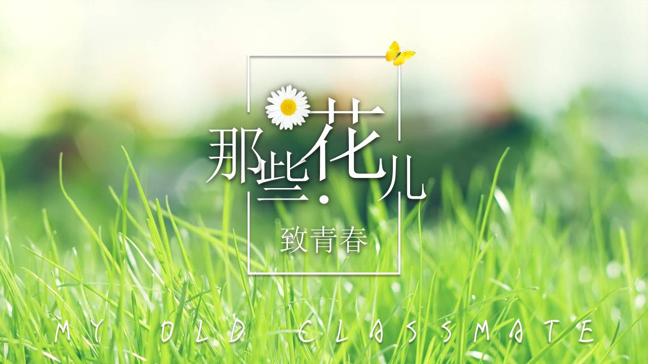 青春毕业纪念册电子相册ppt模板