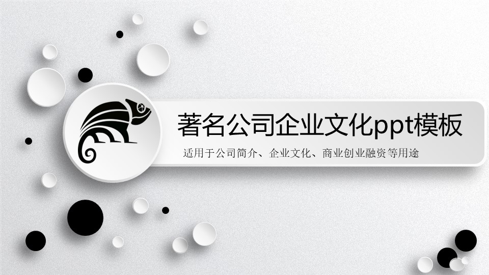 著名公司企业文化ppt模板