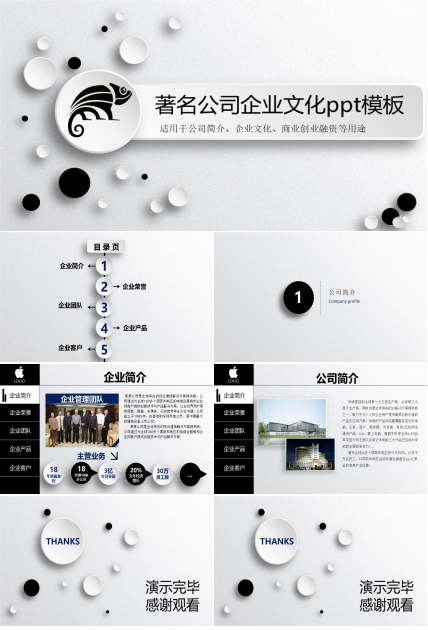 著名公司企业文化ppt模板