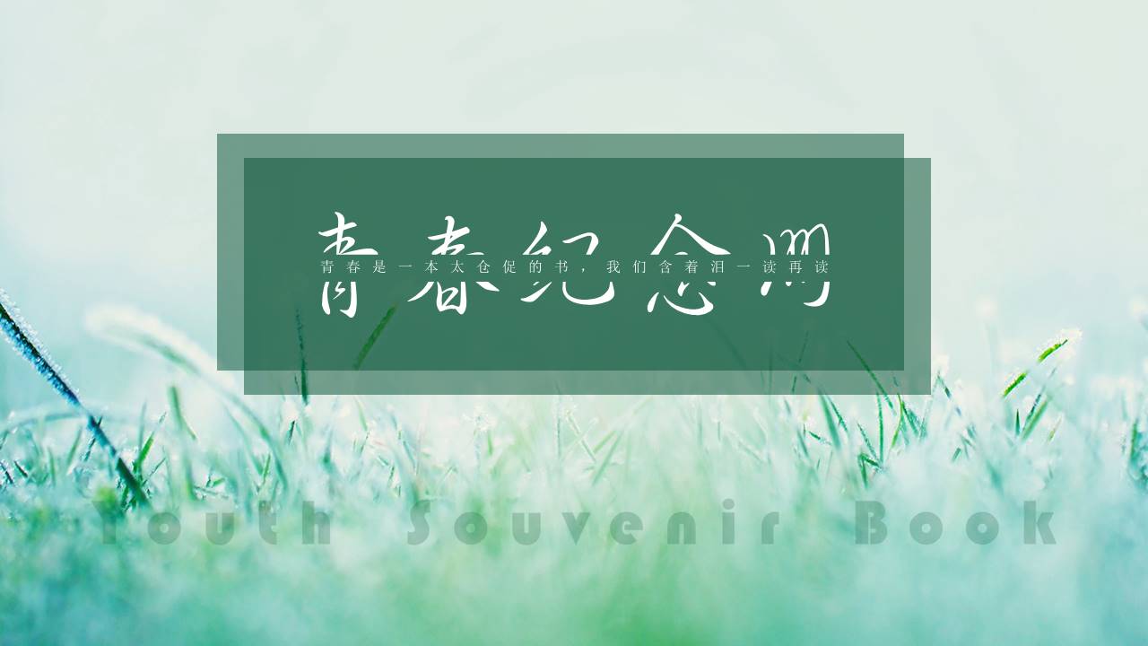 青春纪念册ppt模板