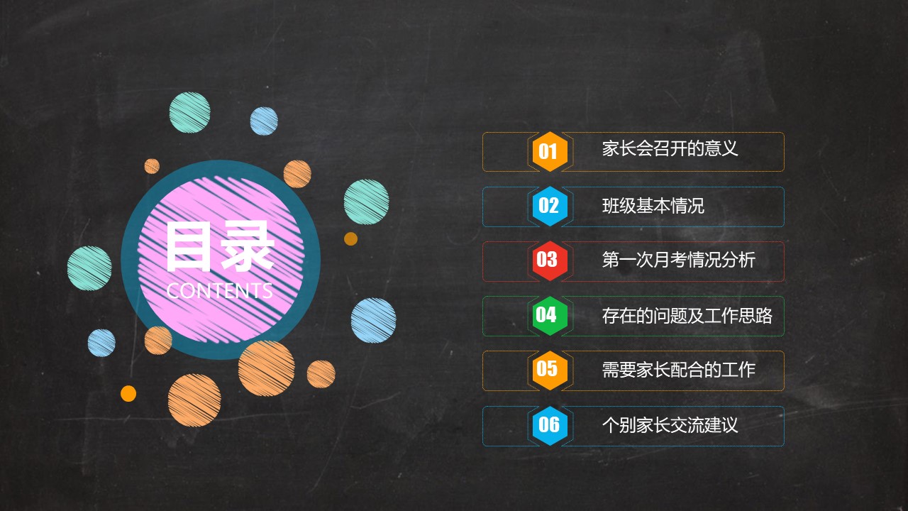 卡通黑板手绘ppt模板