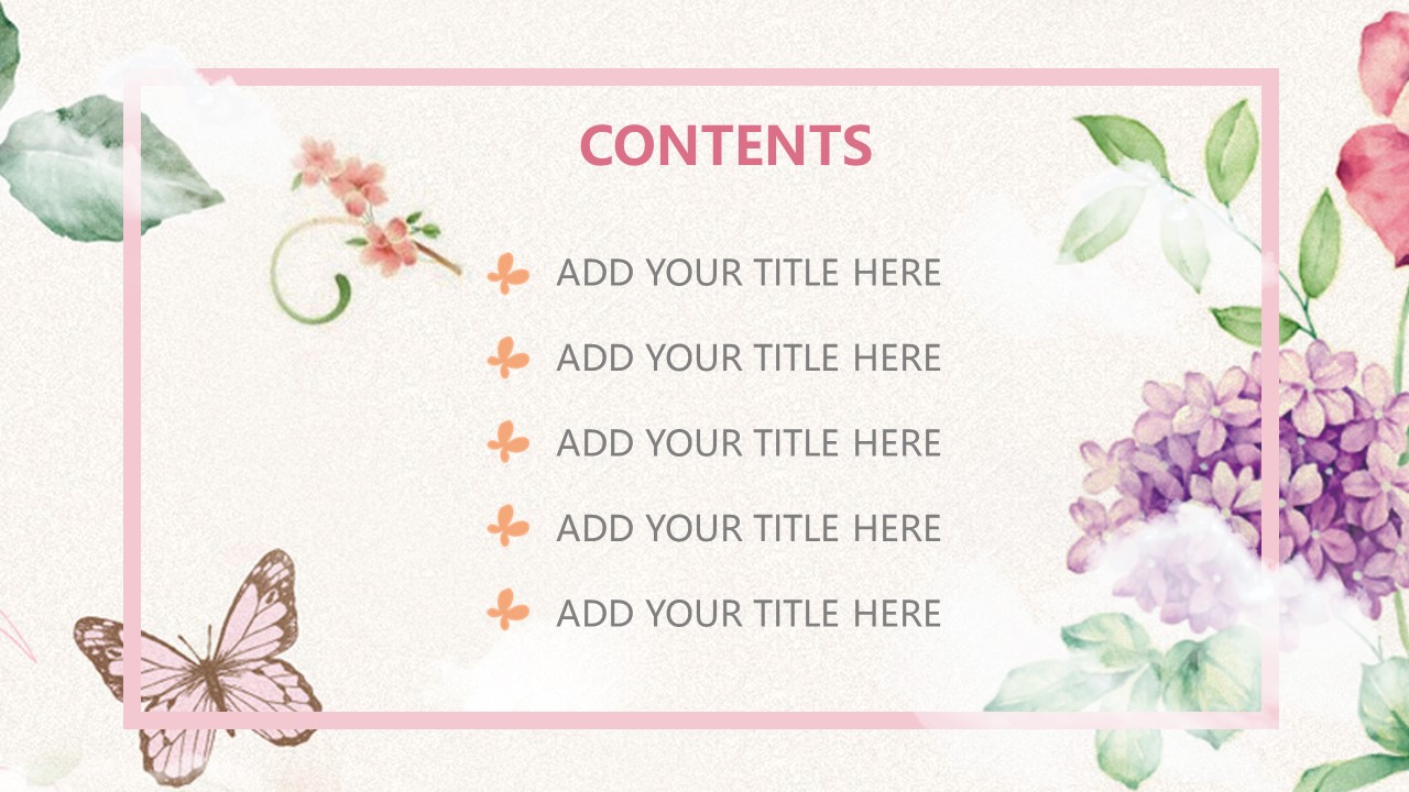 手绘文艺范动态ppt模板