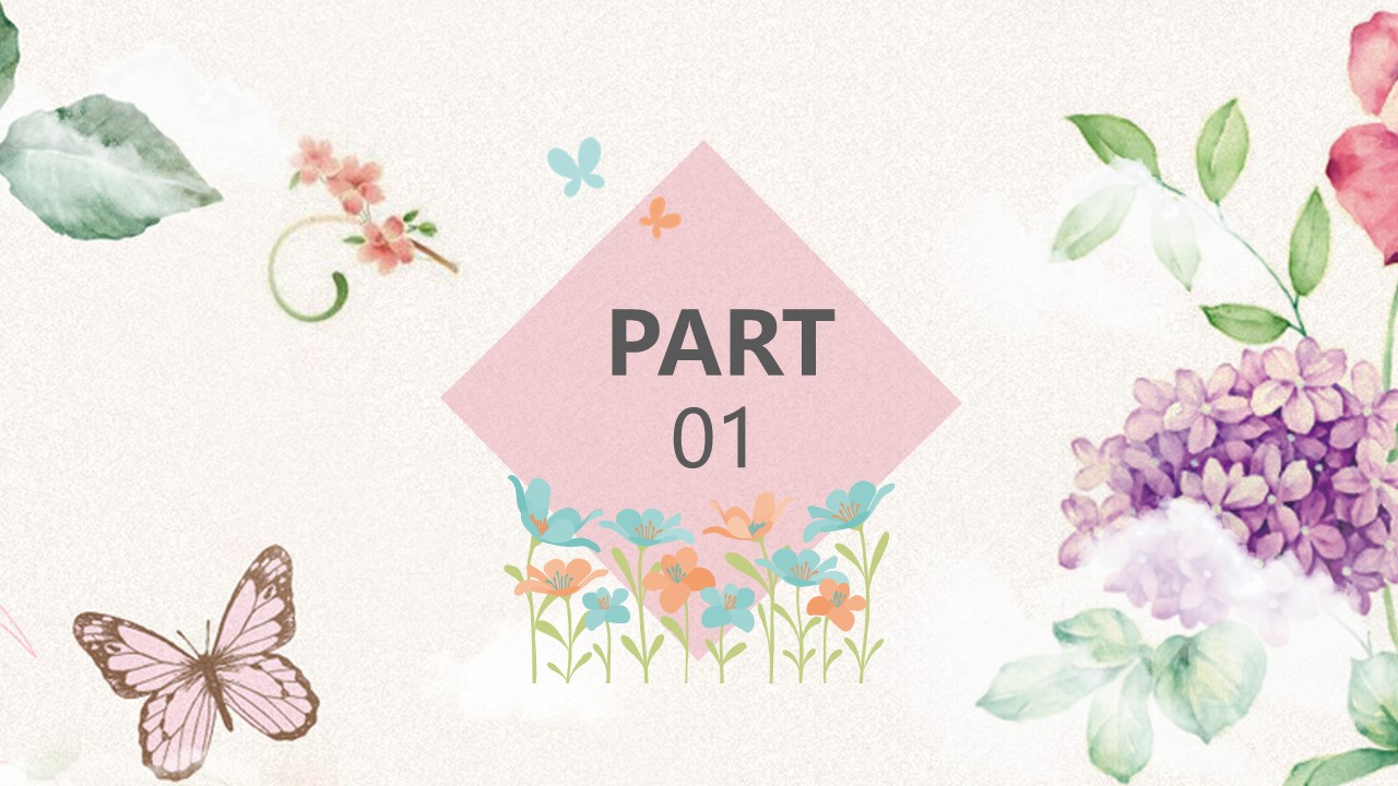 手绘文艺范动态ppt模板