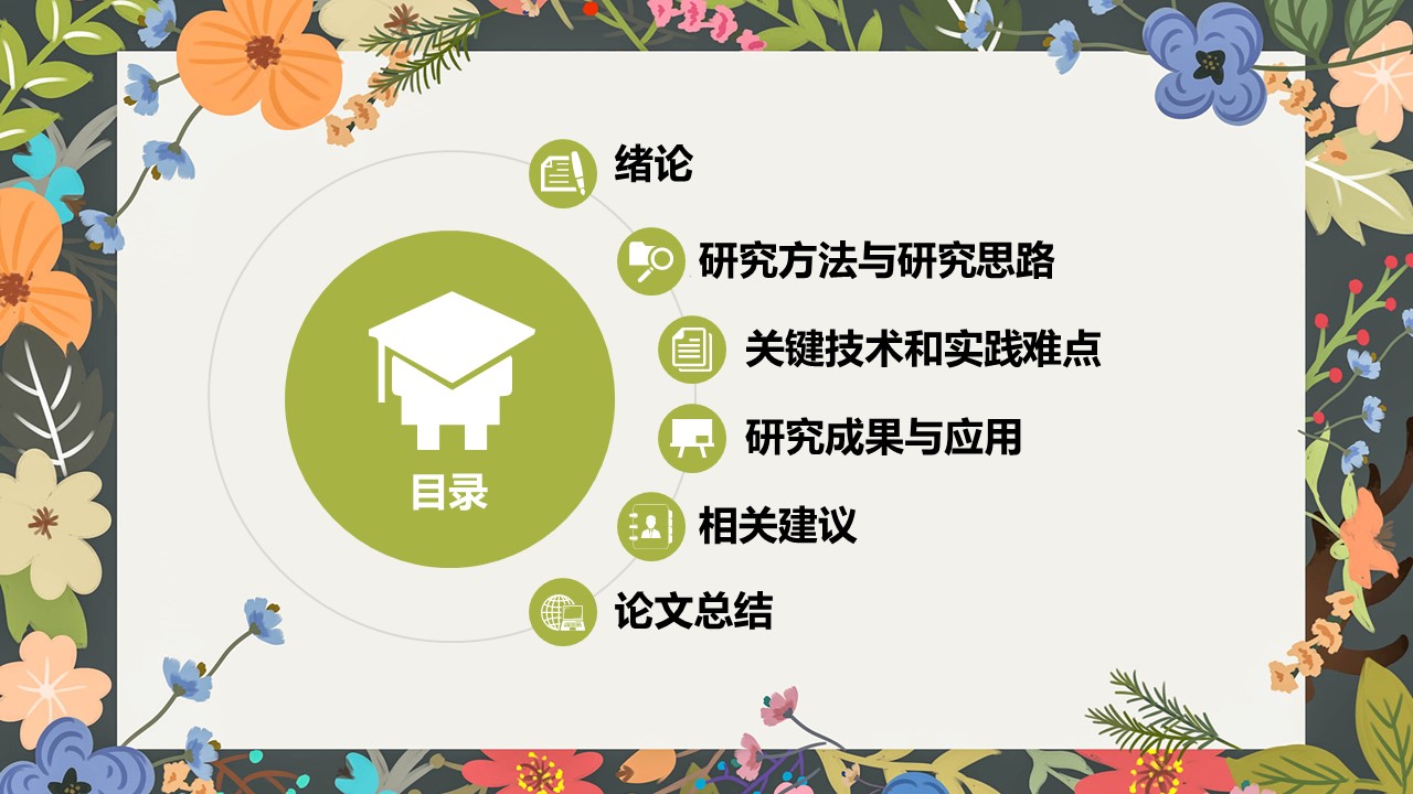 学术风论文答辩开题ppt模板