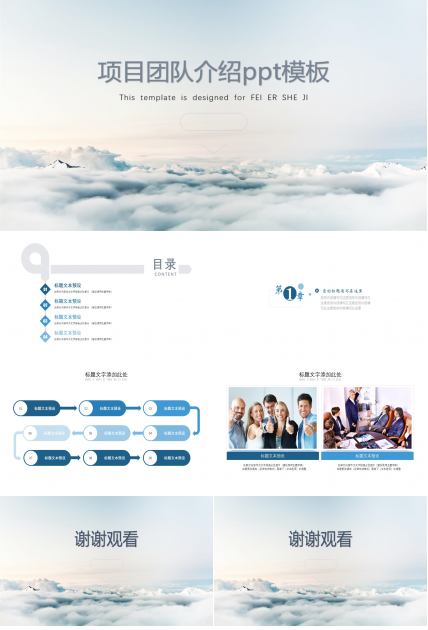 项目团队介绍ppt模板